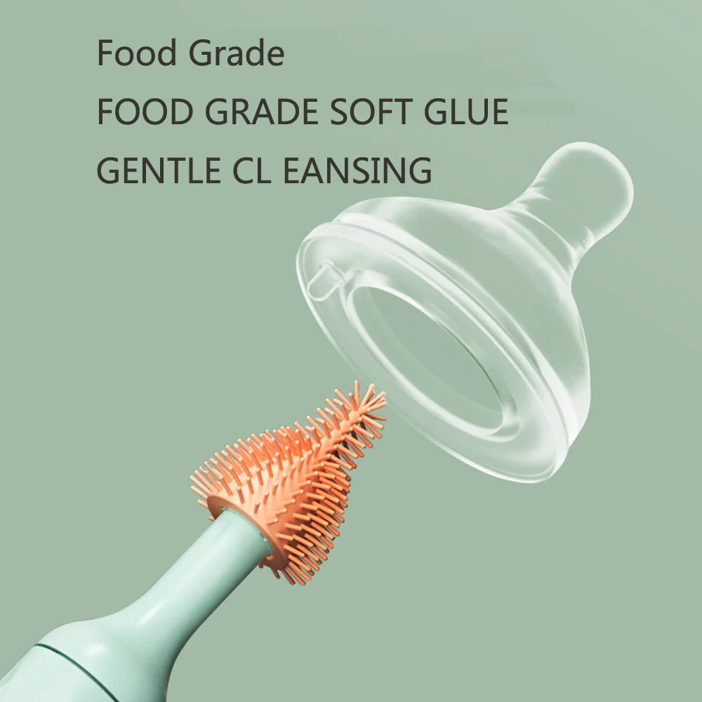 Electric Silicone Bottle Brush Set