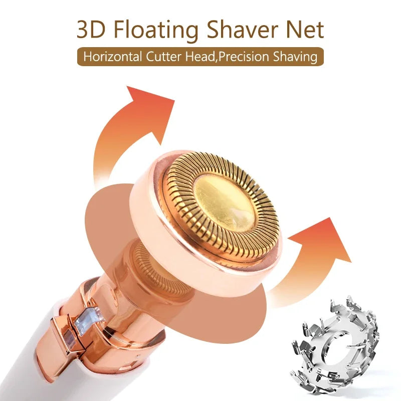 Portable 2-IN-1 Electric Epilator & Eyebrow Trimmer